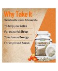 Organic Ashwagandha 500 mg - 60 Vegan Capsules