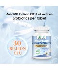 Compund Probiotics Supplement with Prebiotics & Digestive Enzymes,60 Tablets